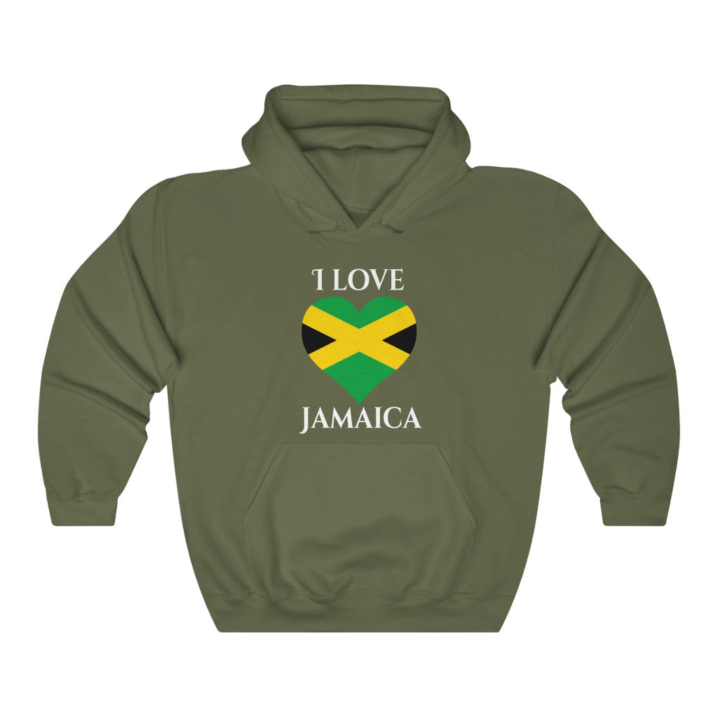 Jamaica Heart Flag Hoodie Sweatshirt 2 - Unisex