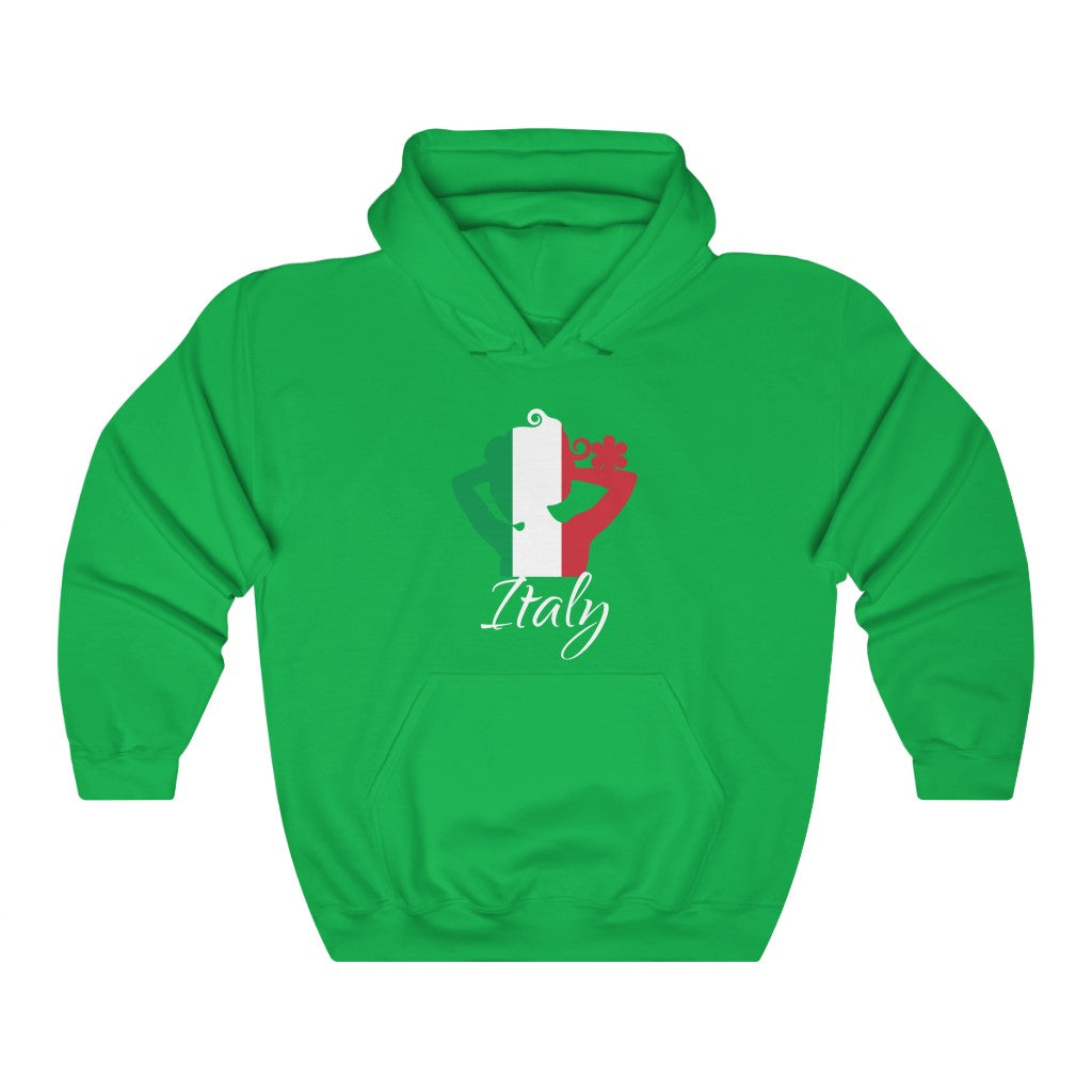 Italy Lady Flag Hoodie Sweatshirt 2 - Unisex