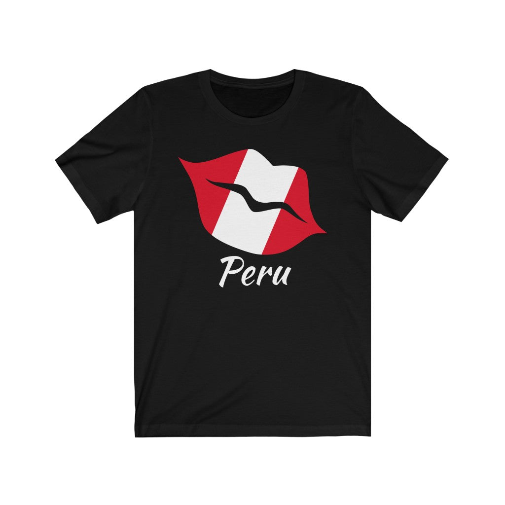 Peru Lips Flag Premium Tee 2 - Unisex
