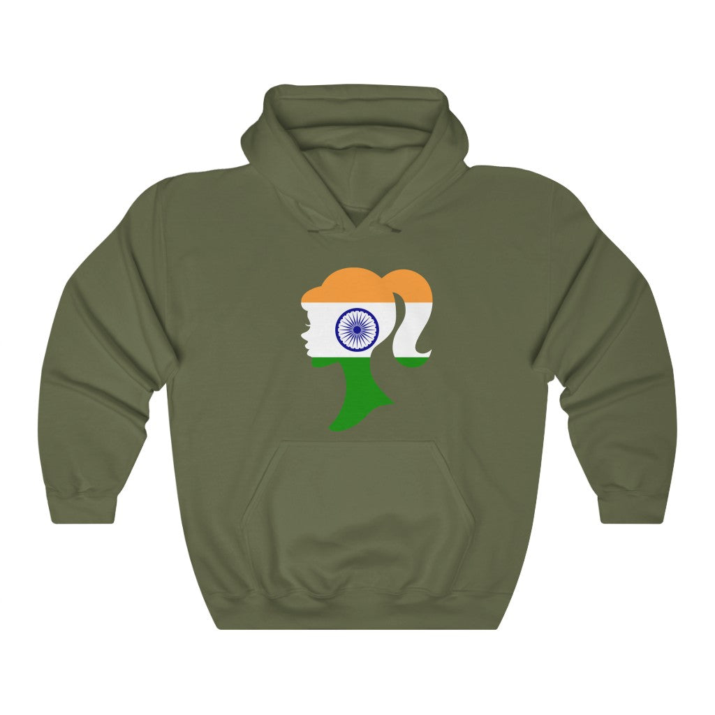 India Girl Flag Hoodie Sweatshirt - Unisex