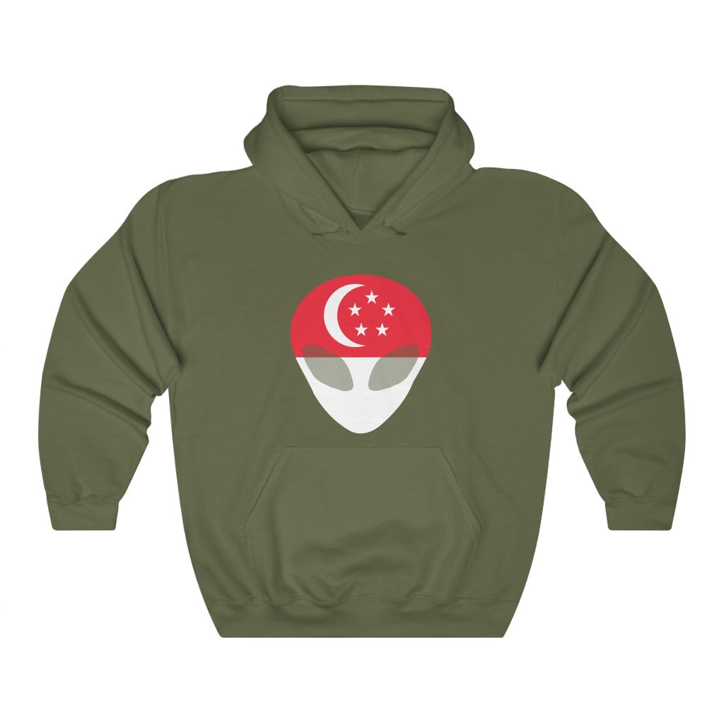 Singapore Alien Flag Hoodie Sweatshirt - Unisex