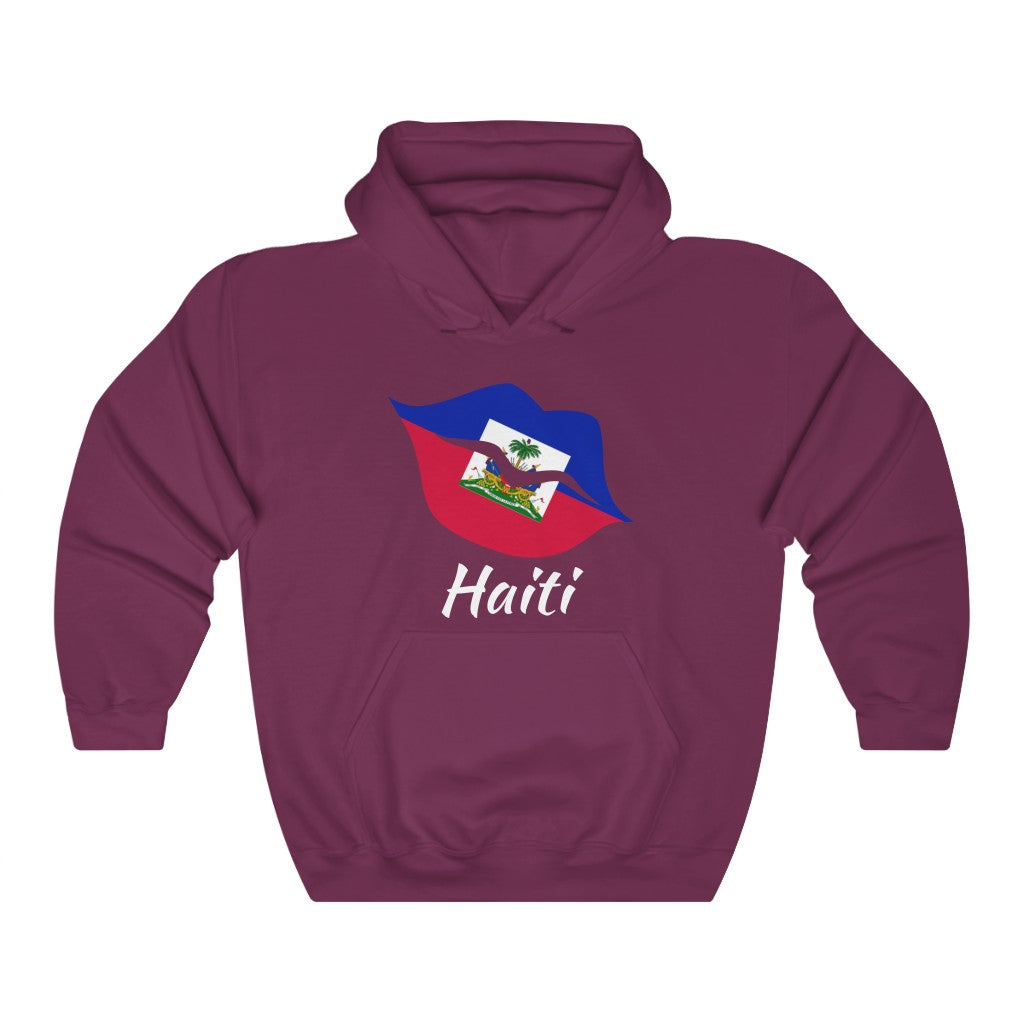 Haiti Lips Flag Hoodie Sweatshirt 2 - Unisex