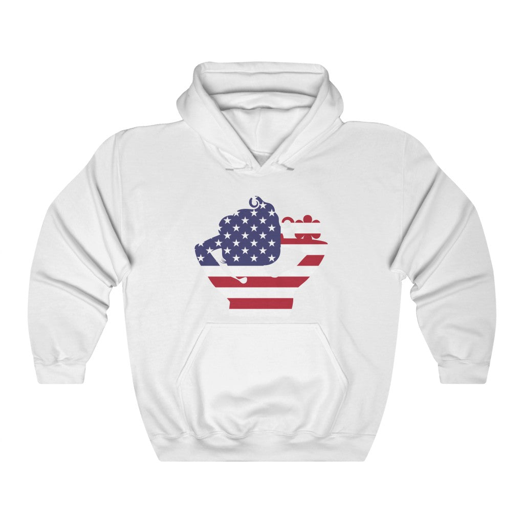 United States of America Lady Flag Hoodie Sweatshirt - Unisex