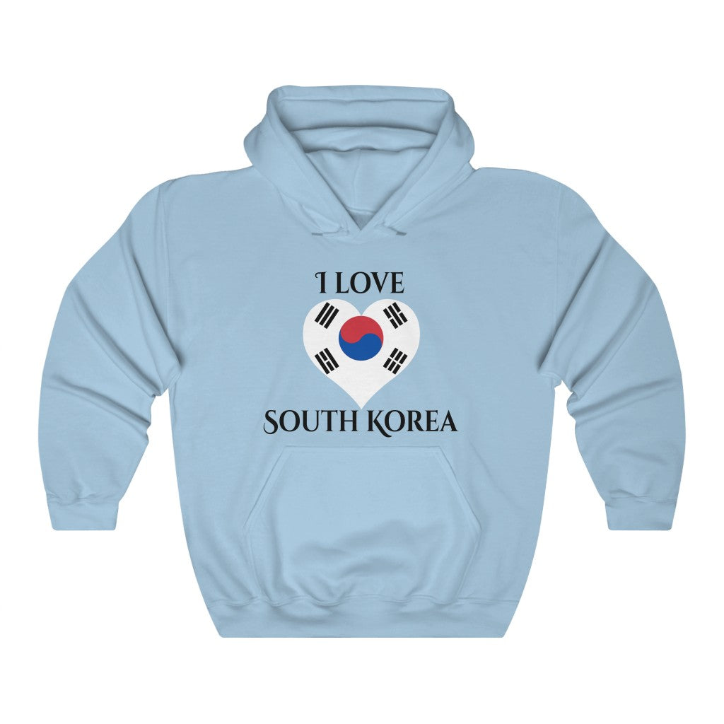 South Korea Heart Flag Hoodie Sweatshirt 1 - Unisex