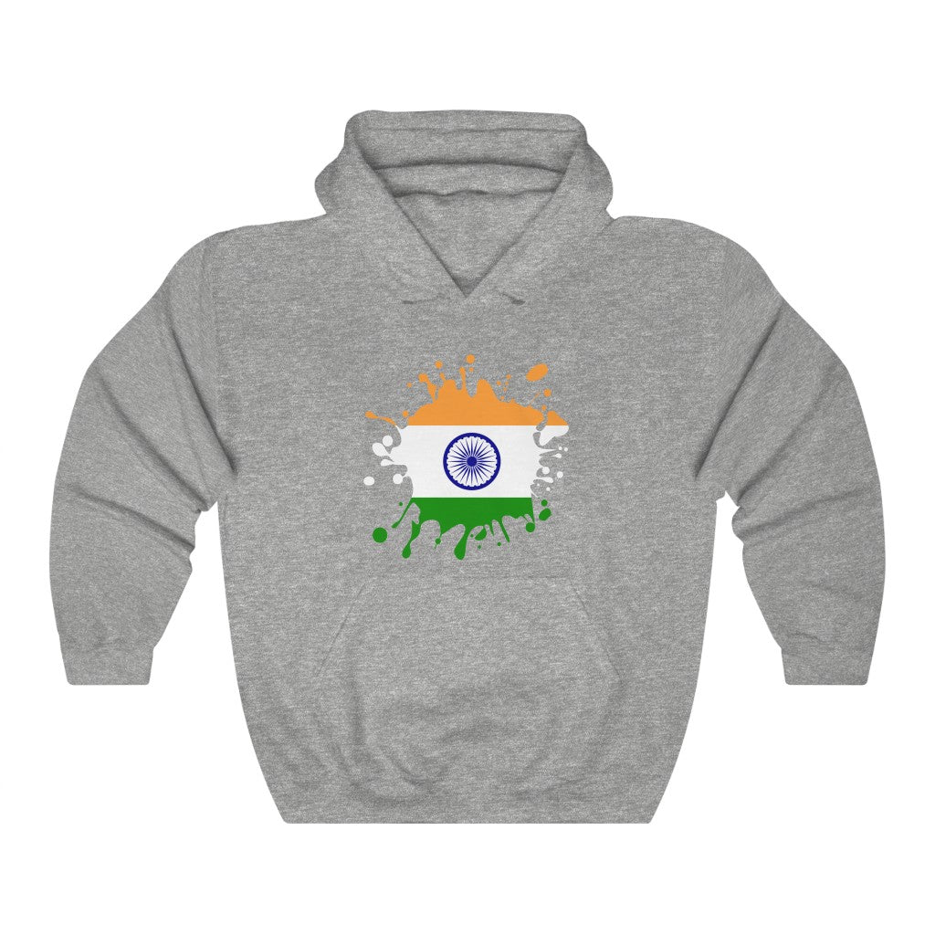India Splat Flag Hoodie Sweatshirt - Unisex