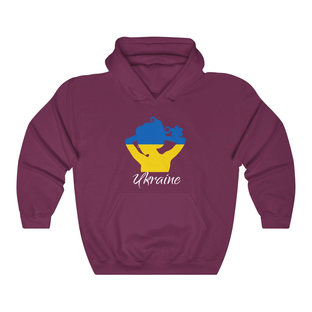 Ukraine Lady Flag Hoodie Sweatshirt 2 - Unisex