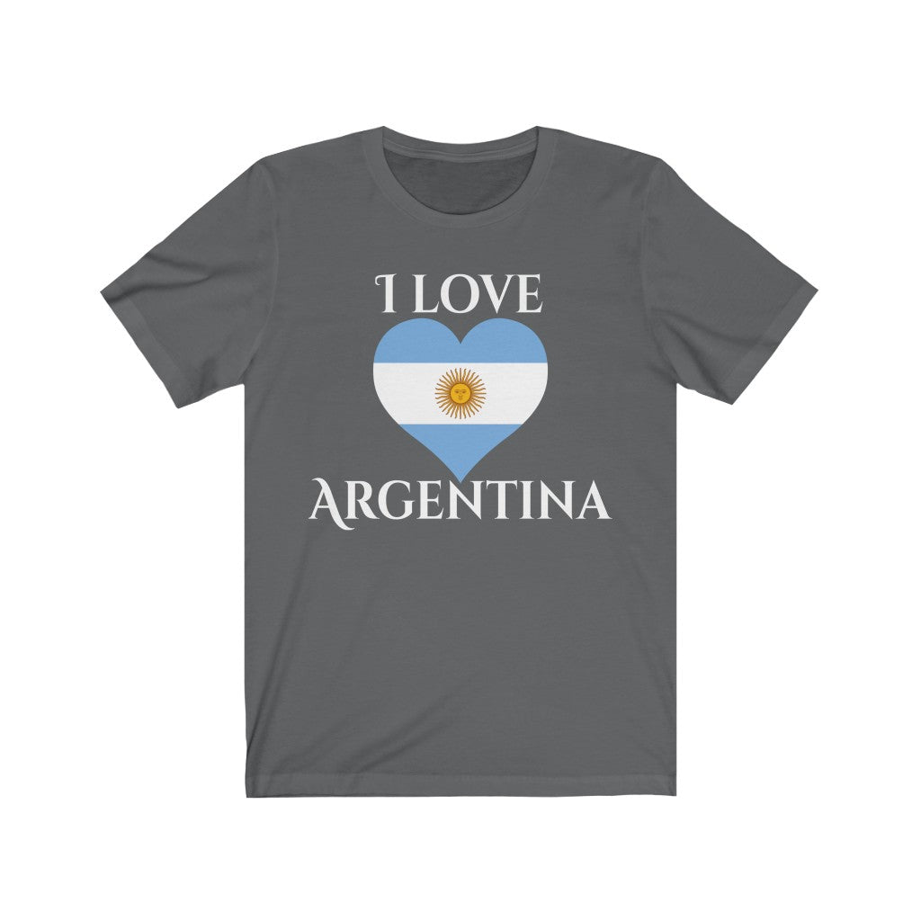 Argentina Heart Flag Premium Tee 2 - Unisex