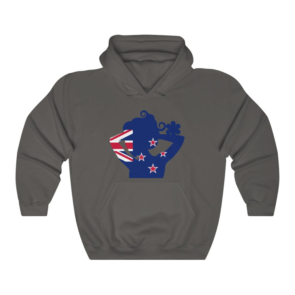 New Zealand Lady Flag Hoodie Sweatshirt - Unisex