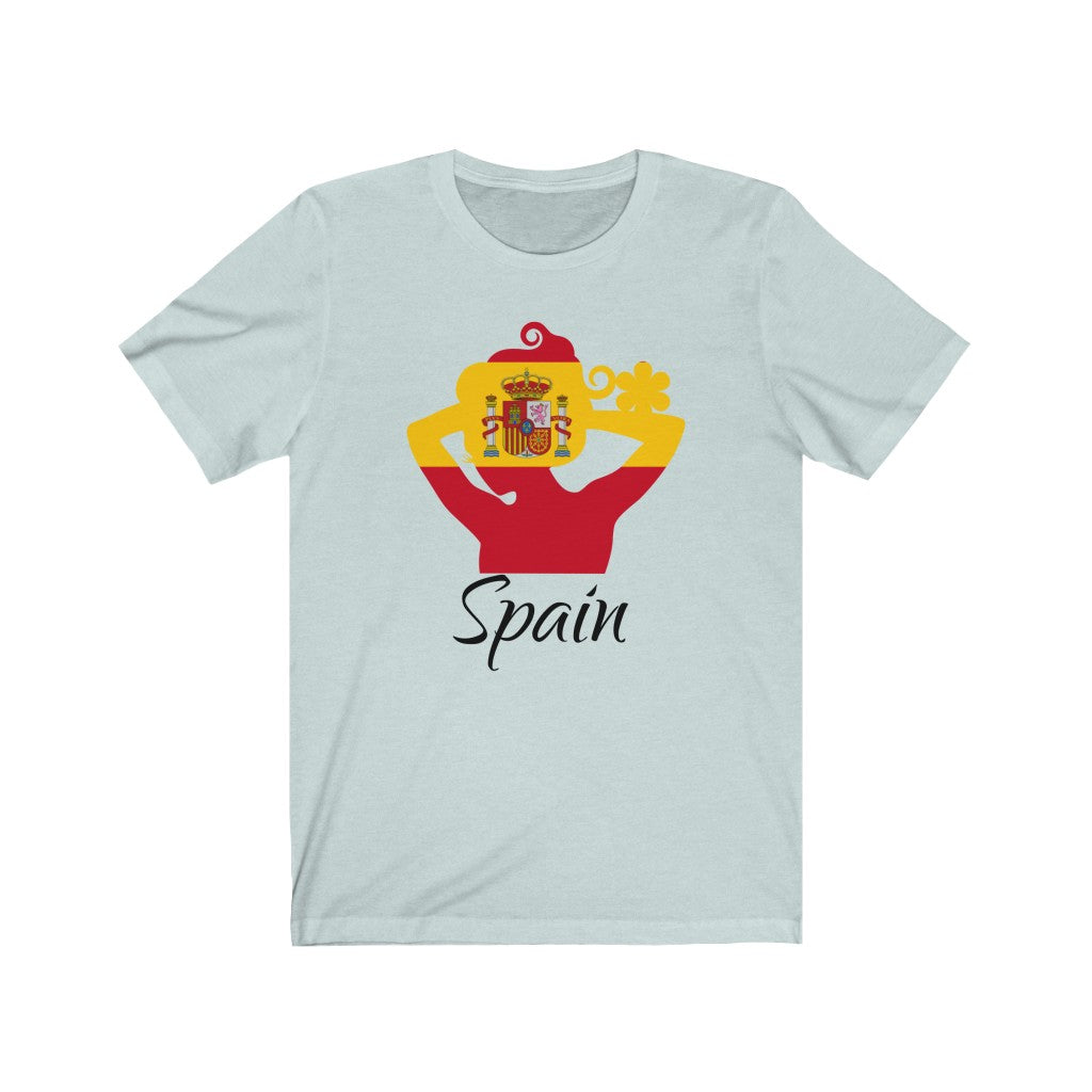 Spain Lady Flag Premium Tee 1 - Unisex