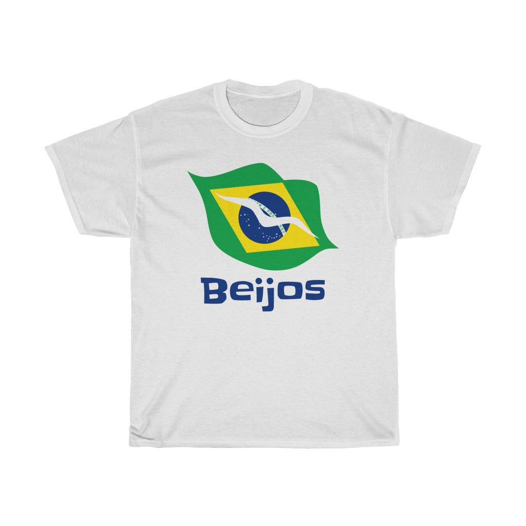 Brazil (Beijos) Lips Flag Standard Tee 1c - Unisex