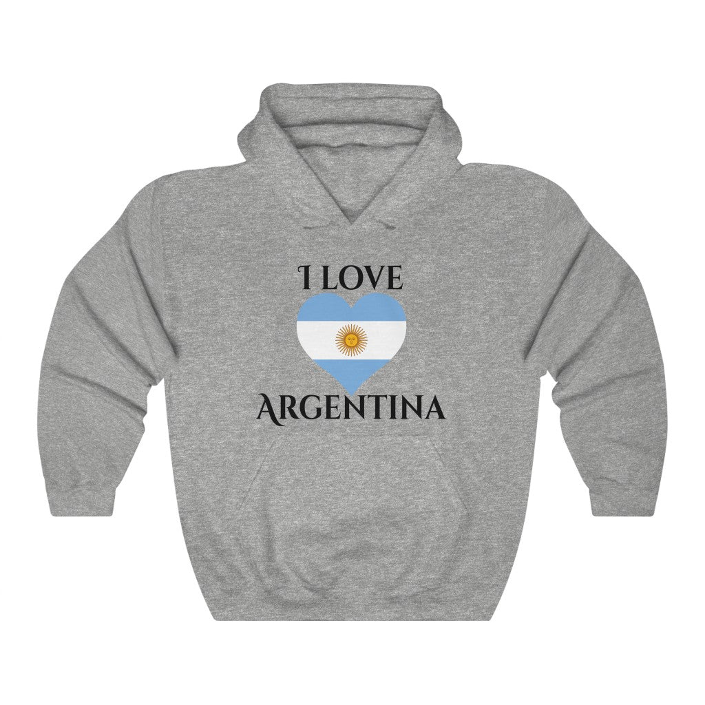Argentina Heart Flag Hoodie Sweatshirt 1 - Unisex
