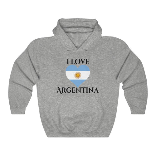 Argentina Heart Flag Hoodie Sweatshirt 1 - Unisex