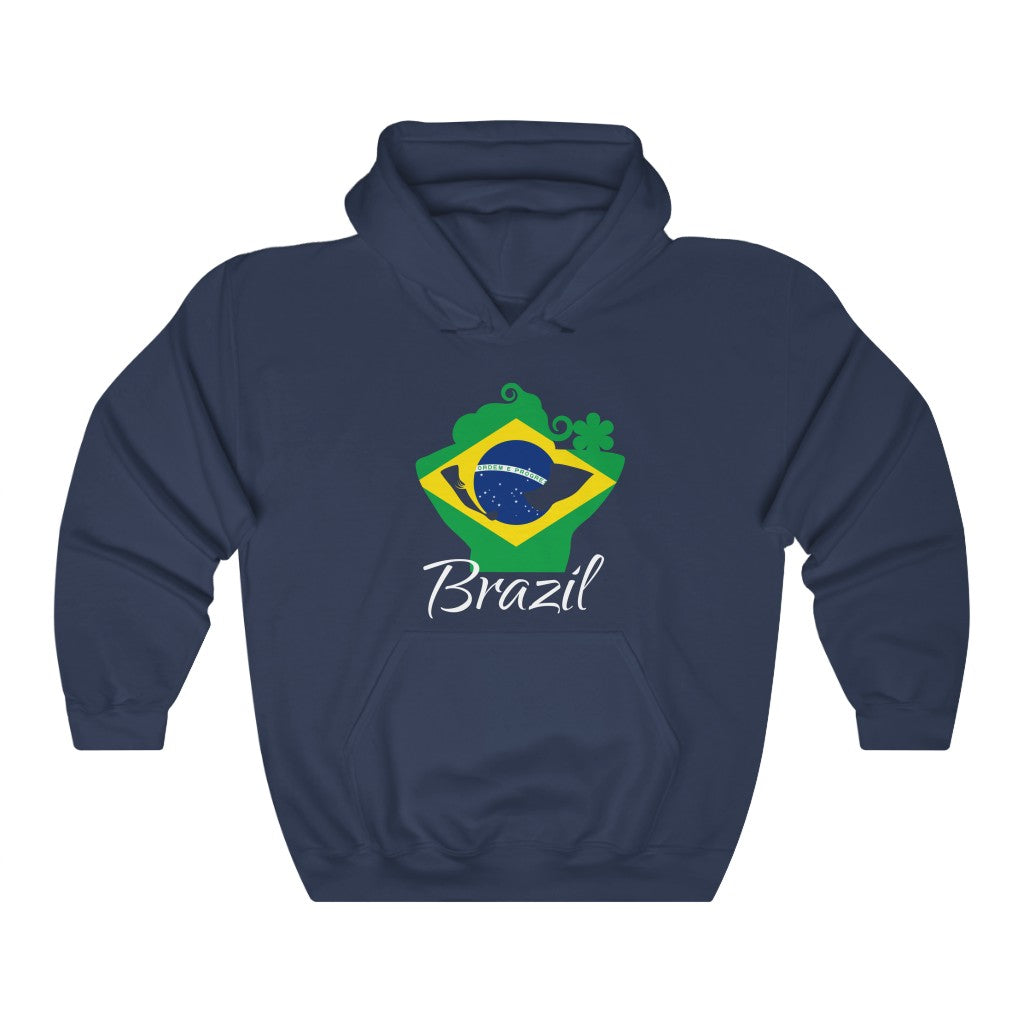 Brazil Lady Flag Hoodie Sweatshirt 2 - Unisex
