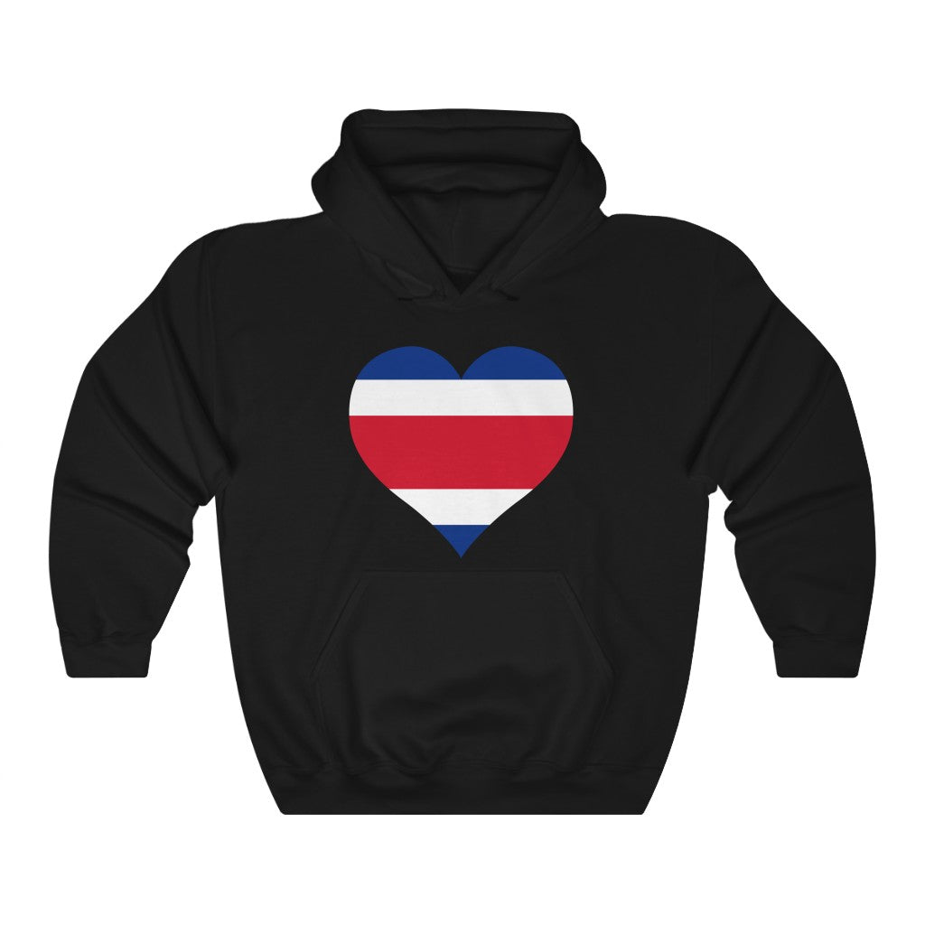 Costa Rica Heart Flag Hoodie Sweatshirt - Unisex