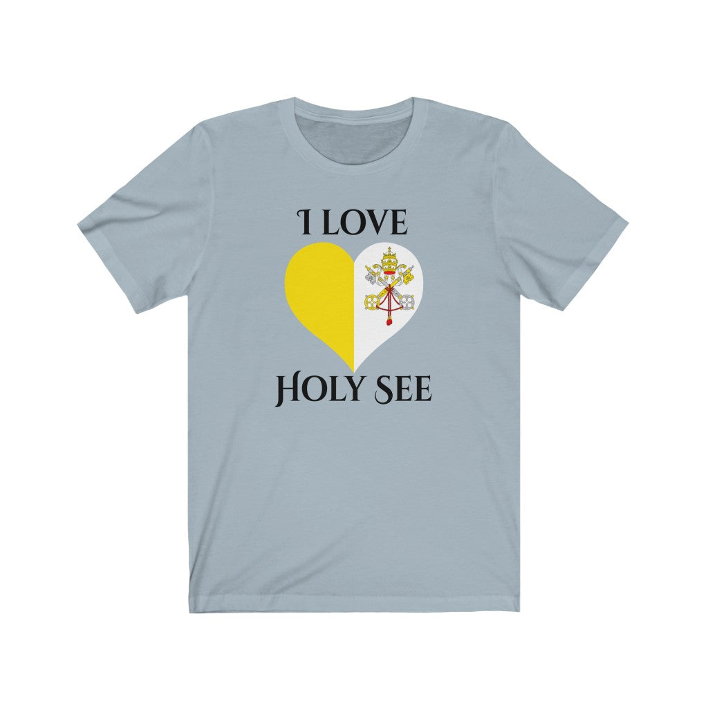 Holy See Heart Flag Premium Tee 1 - Unisex