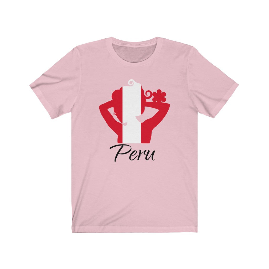 Peru Lady Flag Premium Tee 1 - Unisex
