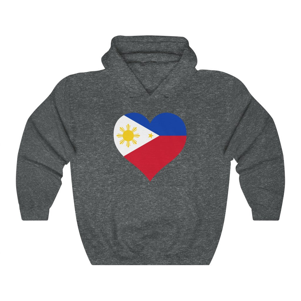Philippines Heart Flag Hoodie Sweatshirt - Unisex