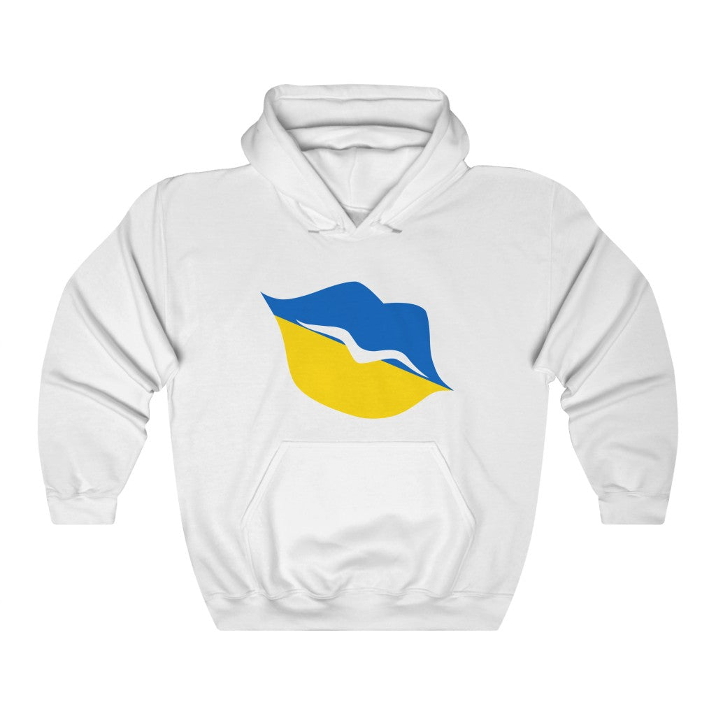 Ukraine Lips Flag Hoodie Sweatshirt - Unisex