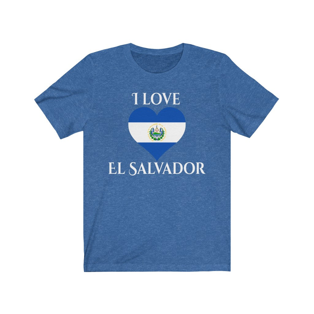 El Salvador Heart Flag Premium Tee 2 - Unisex