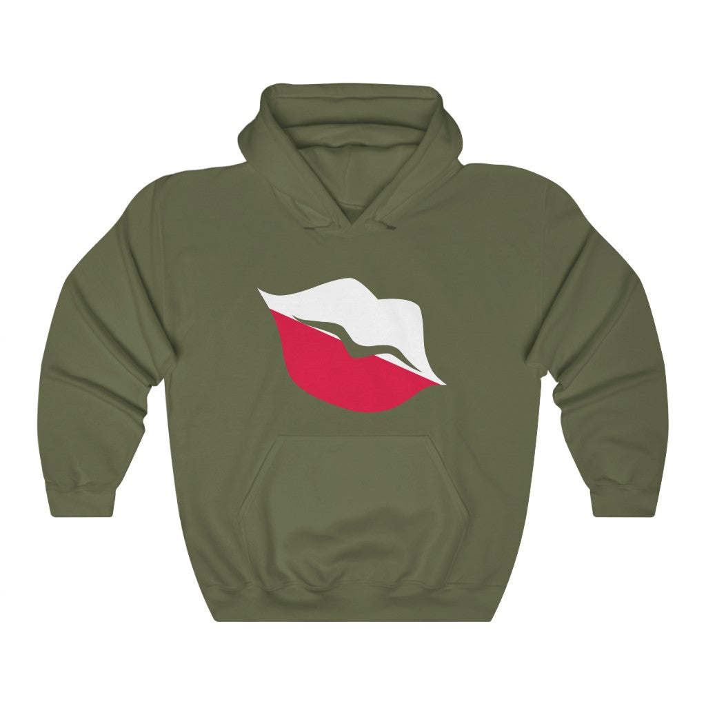 Poland Lips Flag Hoodie Sweatshirt - Unisex