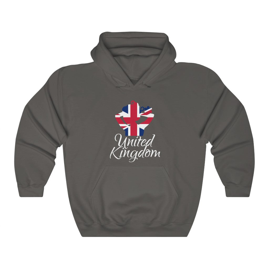 United Kingdom Lady Flag Hoodie Sweatshirt 2 - Unisex