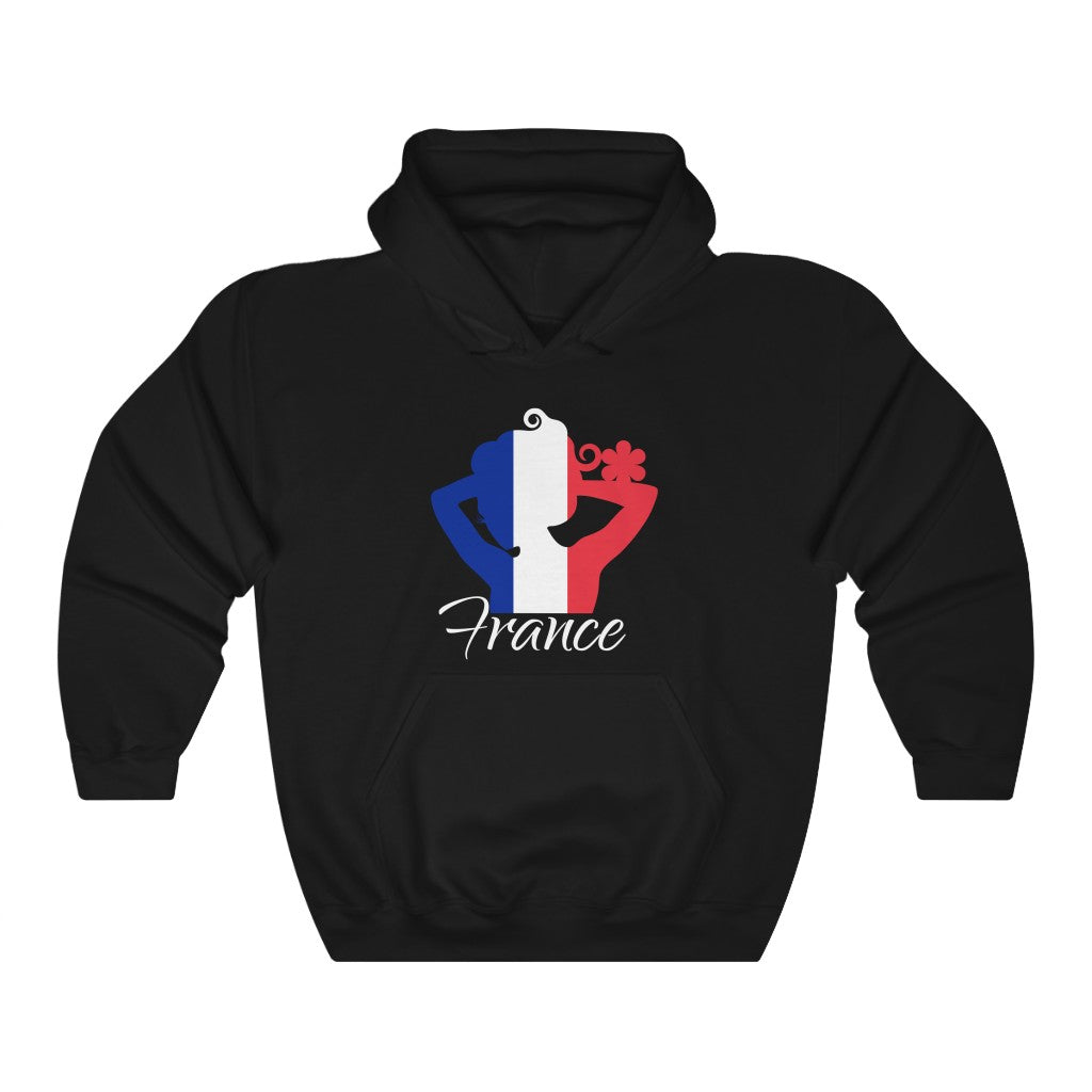 France Lady Flag Hoodie Sweatshirt 2 - Unisex