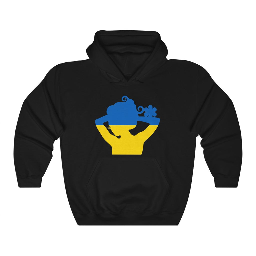Ukraine Lady Flag Hoodie Sweatshirt - Unisex