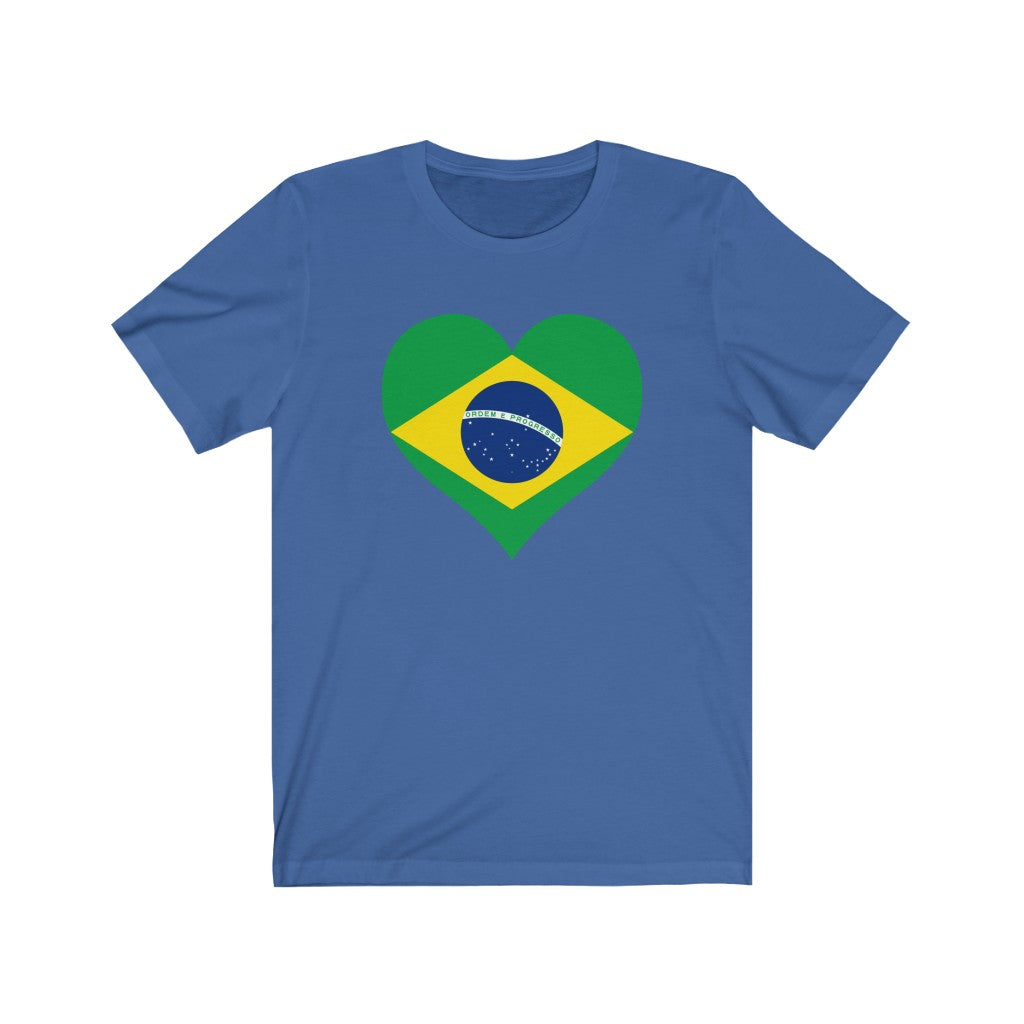 Brazil Heart Flag Premium Tee - Unisex
