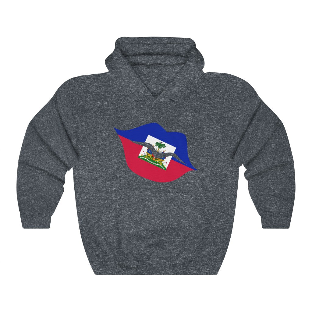 Haiti Lips Flag Hoodie Sweatshirt - Unisex