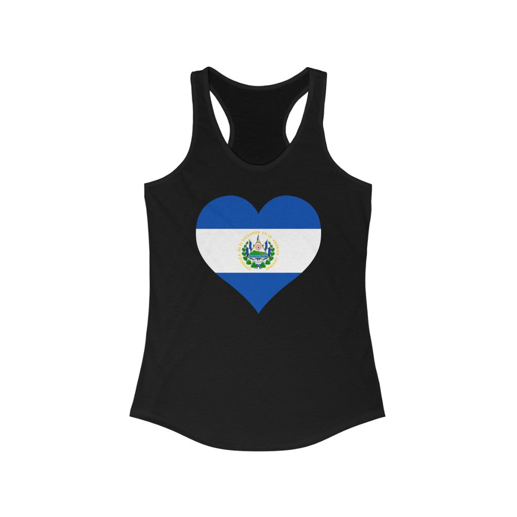El Salvador Heart Flag Tank - Women