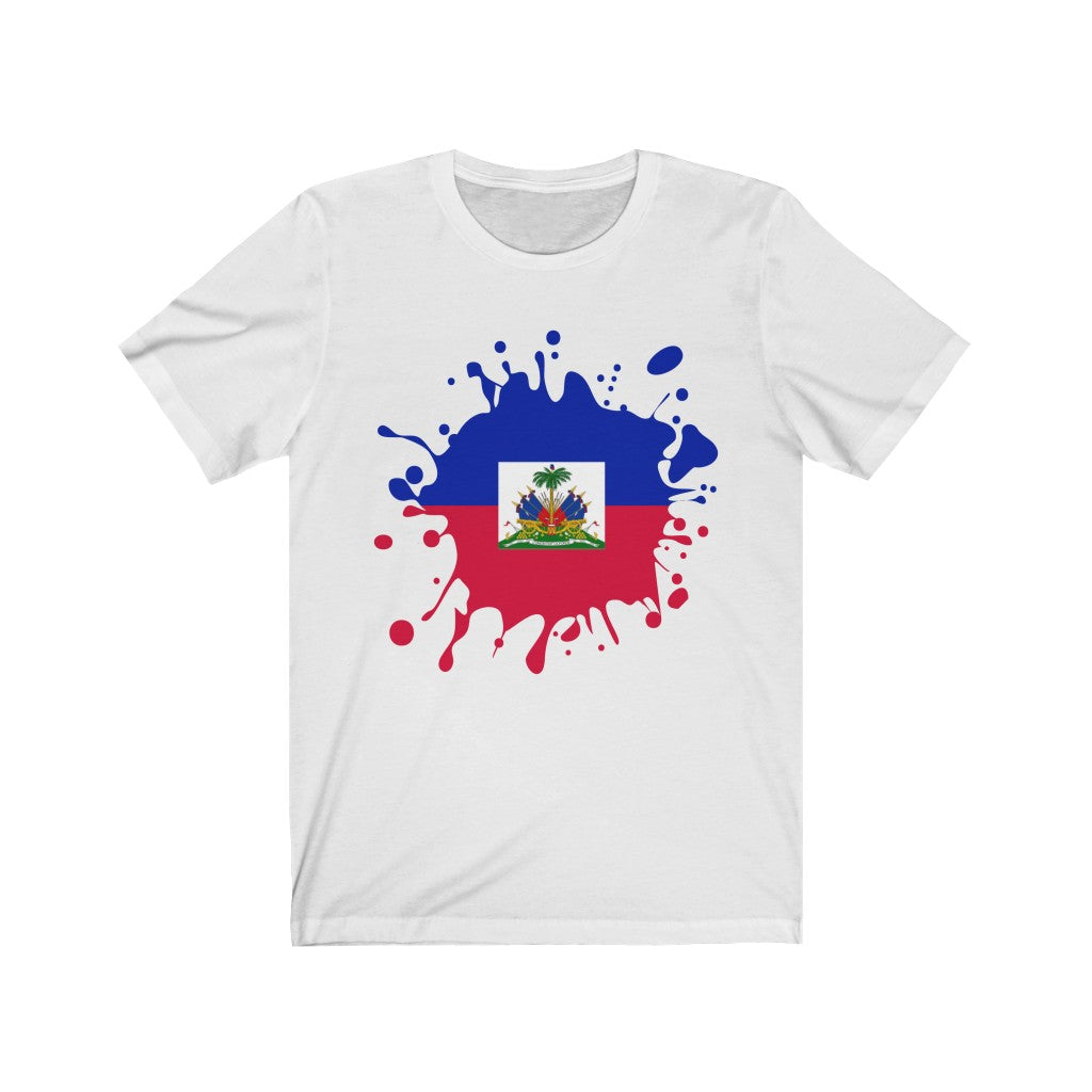 Haiti Splat Flag Premium Tee - Unisex