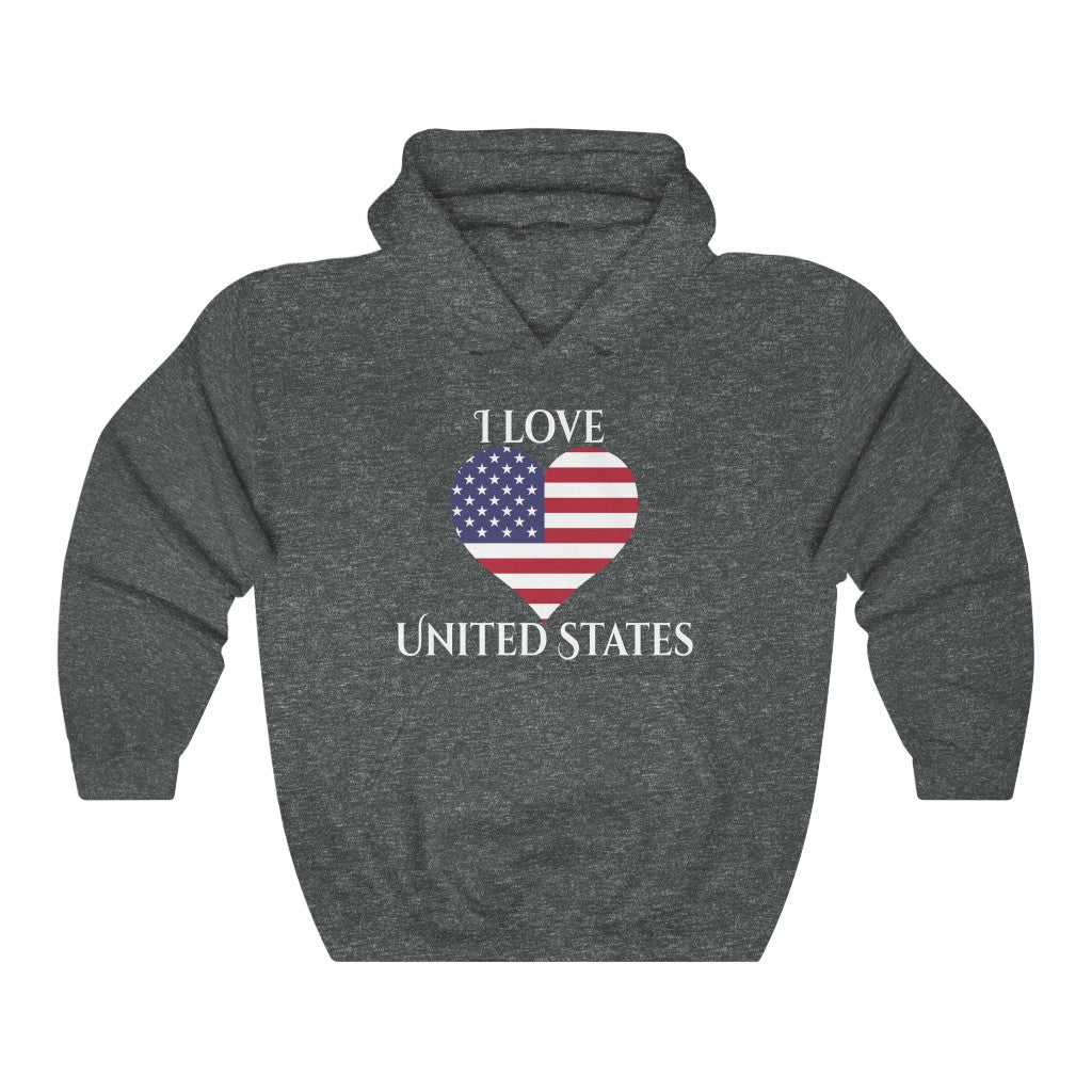 United States of America Heart Flag Hoodie Sweatshirt 2 - Unisex