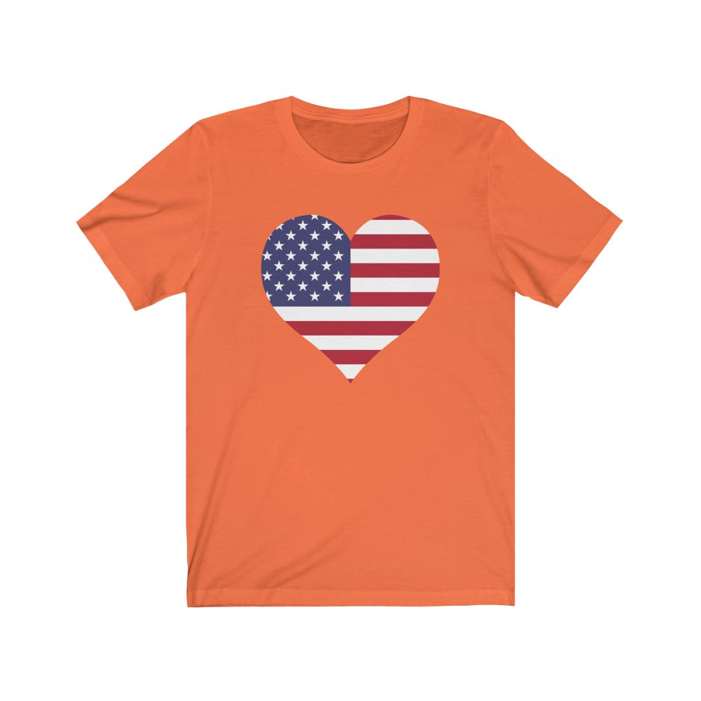 United States of America Heart Flag Premium Tee - Unisex