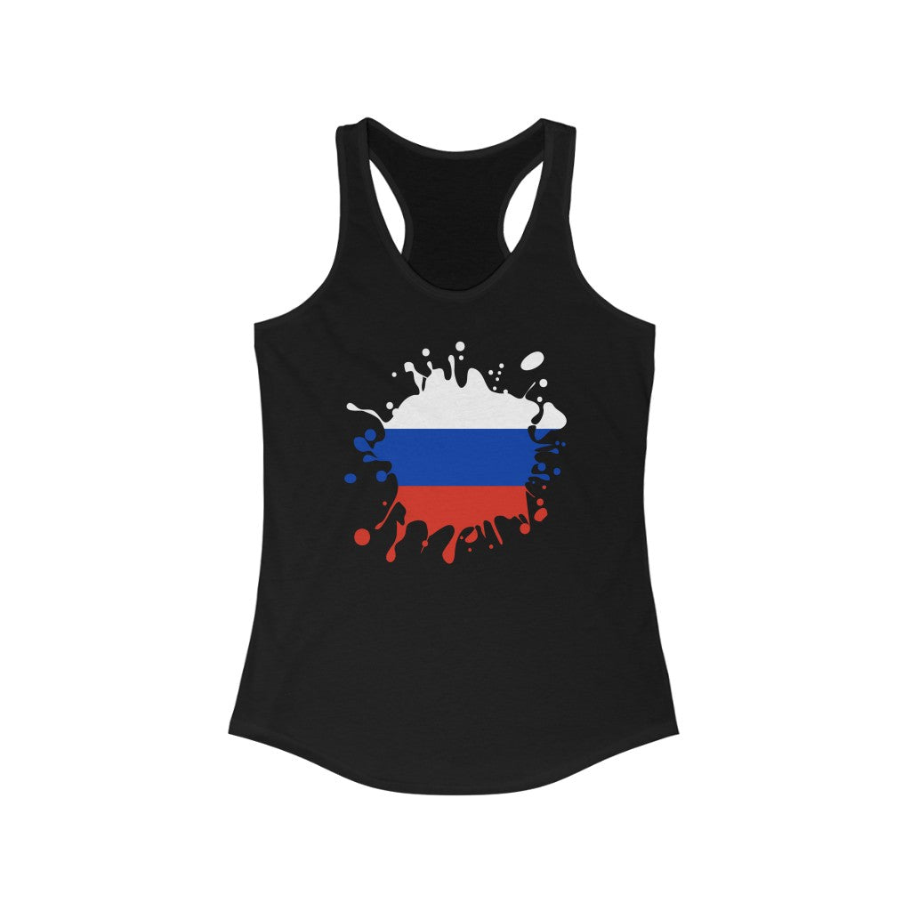 Russia Splat Flag Tank - Women