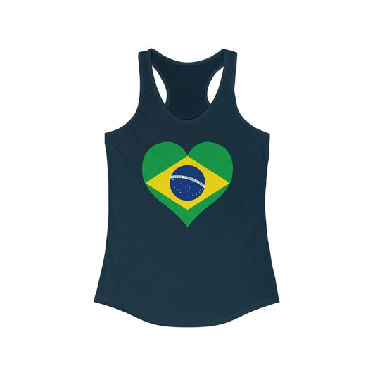 Brazil Heart Flag Tank - Women