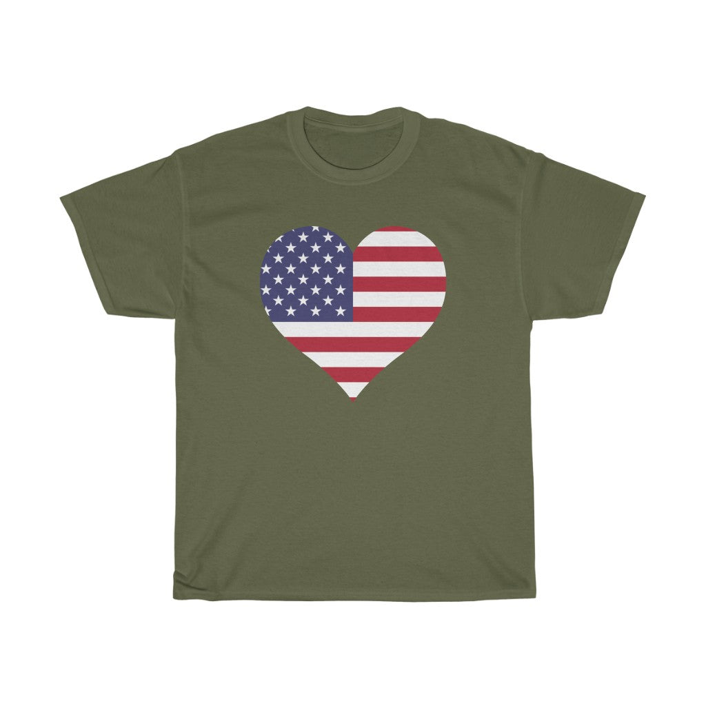 United States of America Heart Flag Standard Tee - Unisex