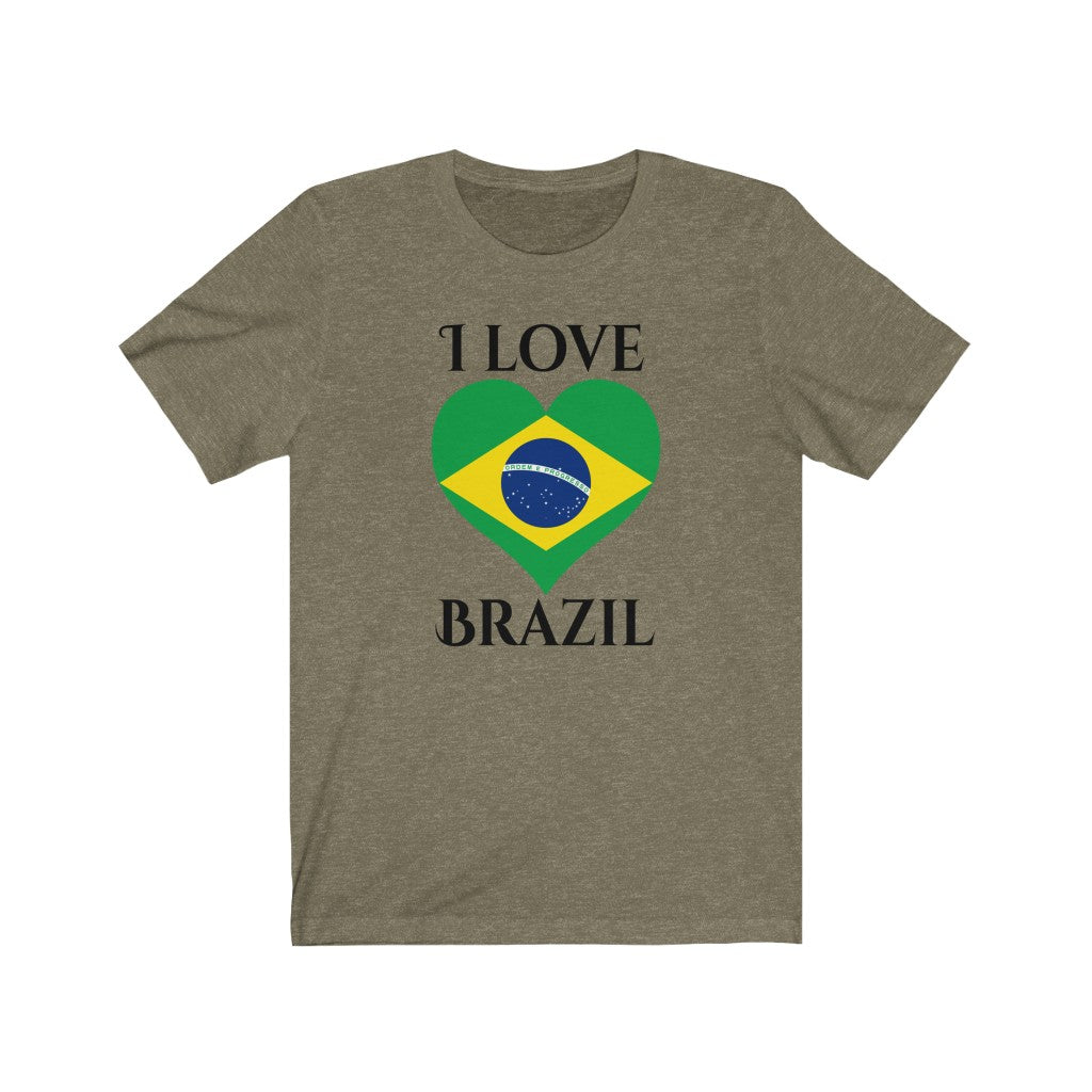 Brazil Heart Flag Premium Tee 1 - Unisex