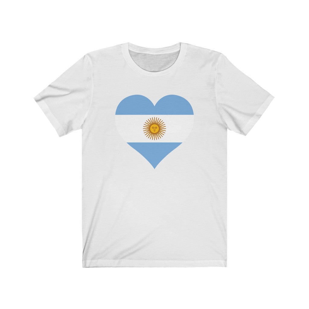Argentina Heart Flag Premium Tee - Unisex