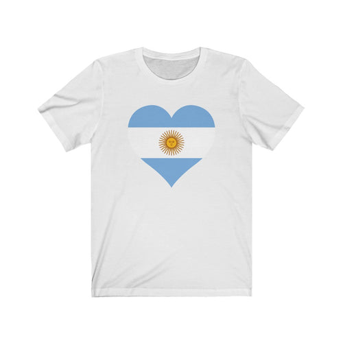 Argentina Heart Flag Premium Tee - Unisex