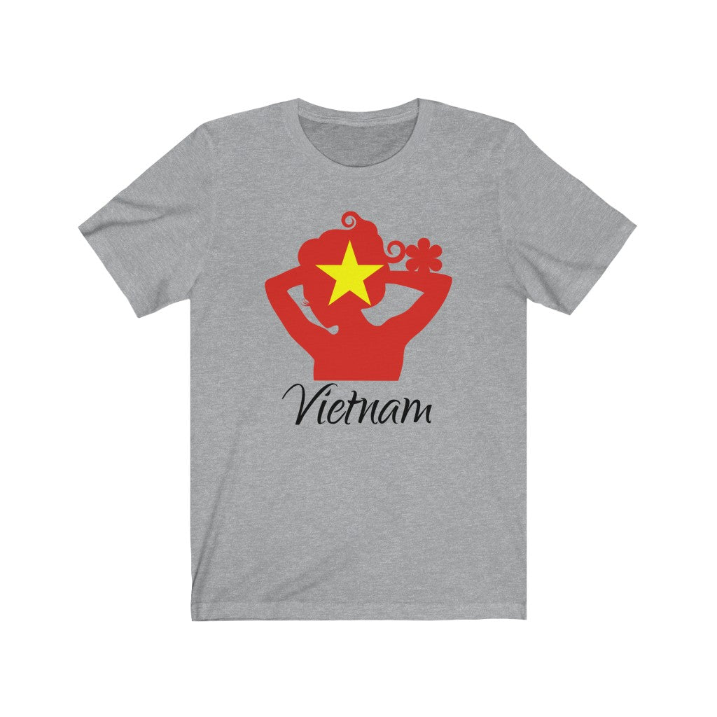 Vietnam Lady Flag Premium Tee 1 - Unisex