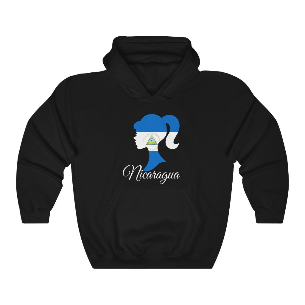 Nicaragua Girl Flag Hoodie Sweatshirt 2 - Unisex