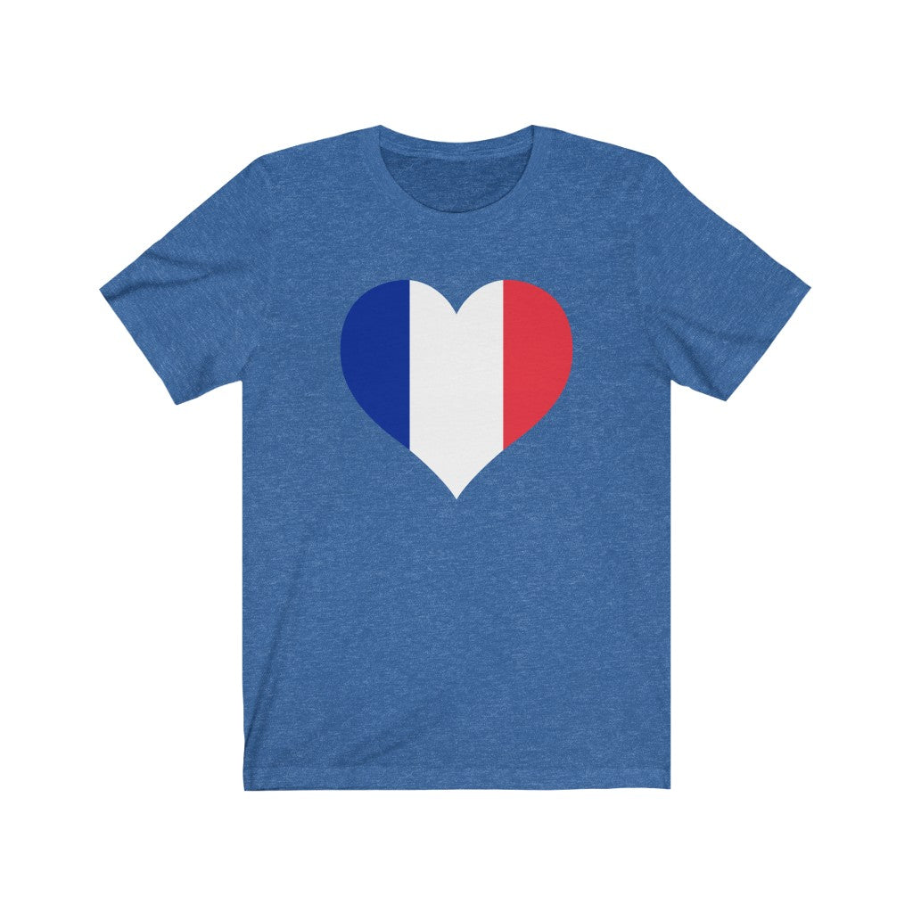France Heart Flag Premium Tee - Unisex
