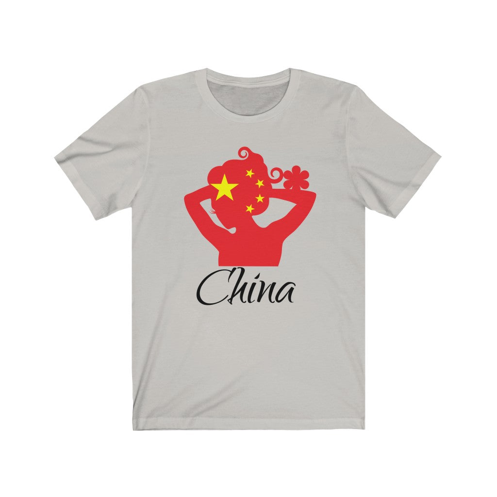 China Lady Flag Premium Tee 1 - Unisex