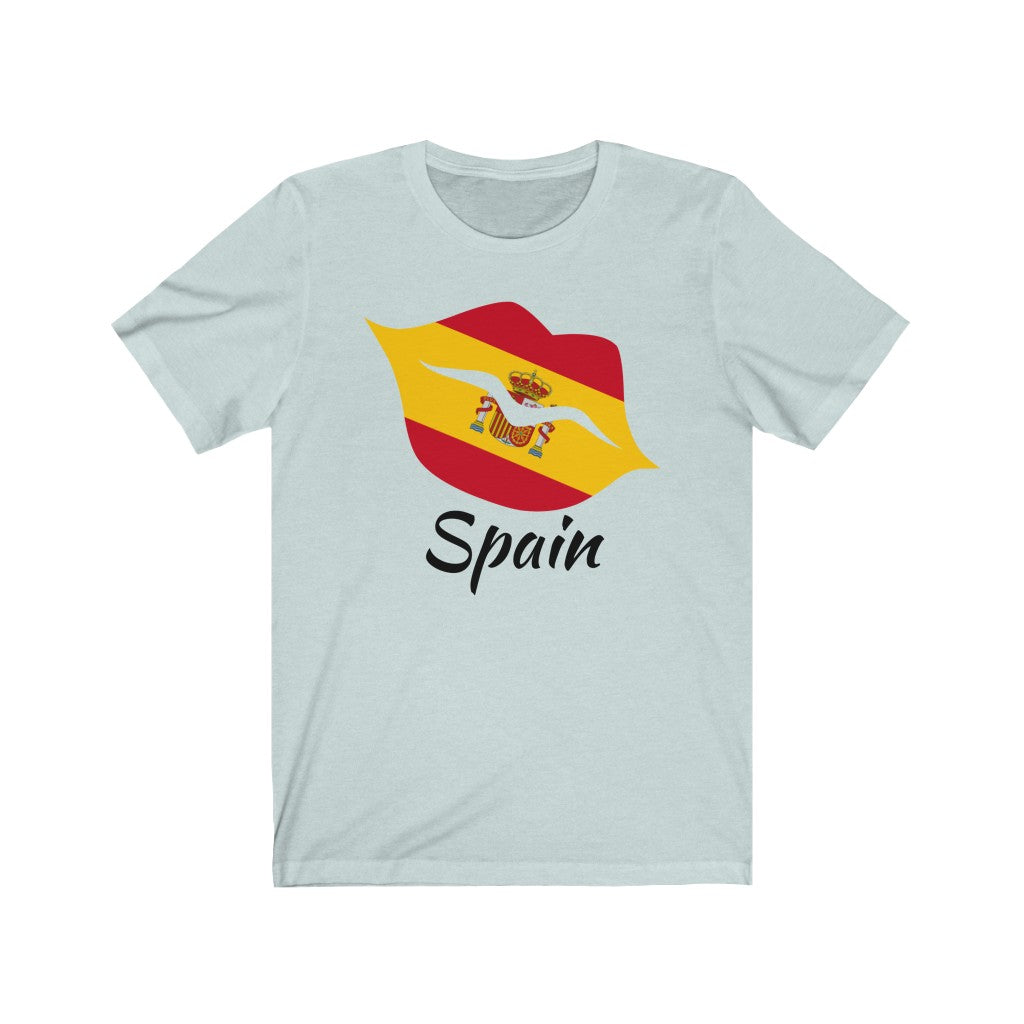 Spain Lips Flag Premium Tee 1 - Unisex