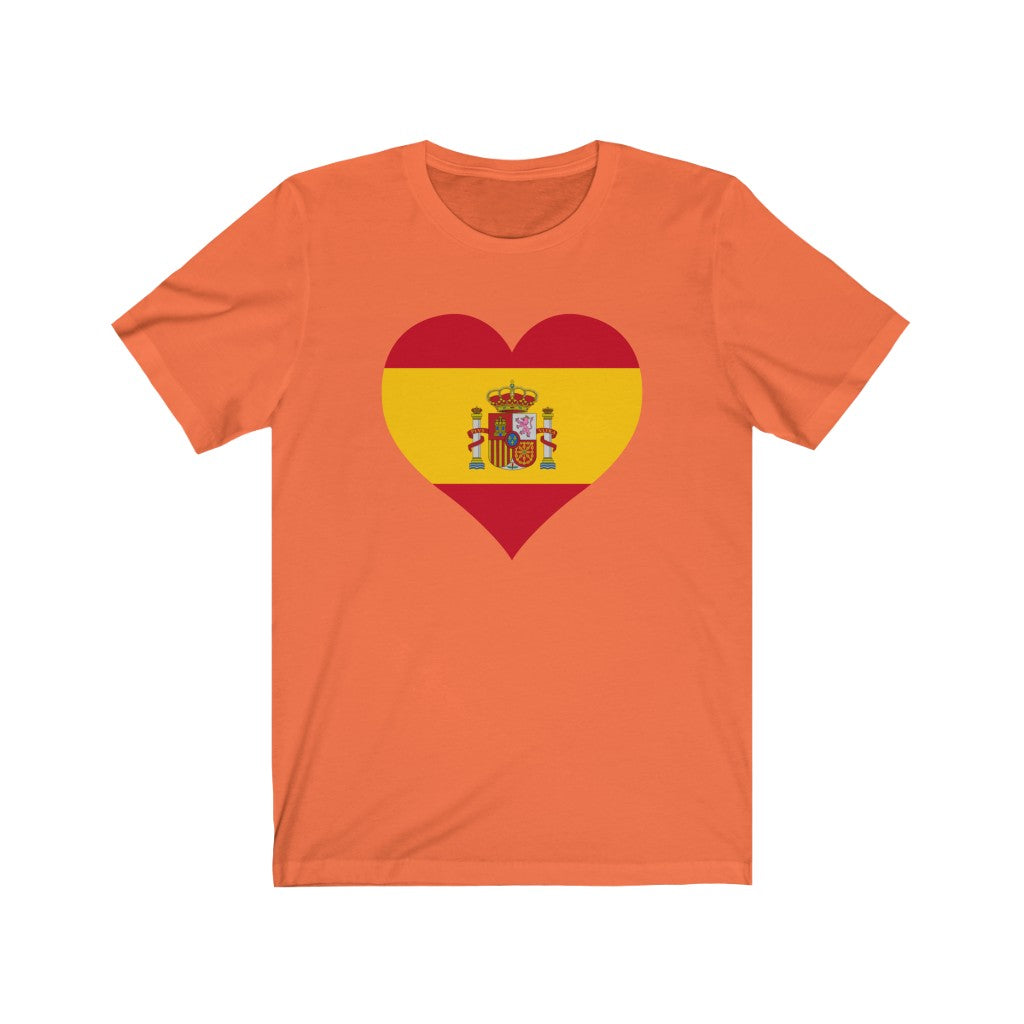 Spain Heart Flag Premium Tee - Unisex