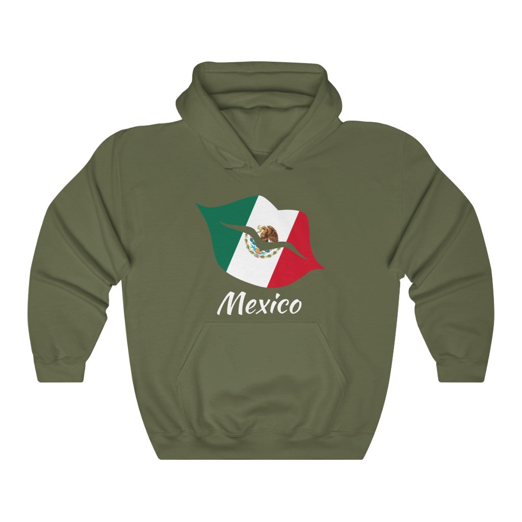 Mexico Lips Flag Hoodie Sweatshirt 2 - Unisex
