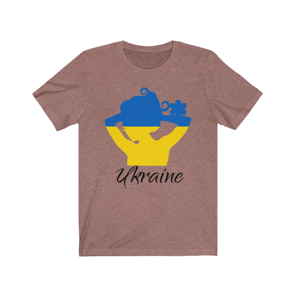 Ukraine Lady Flag Premium Tee 1 - Unisex