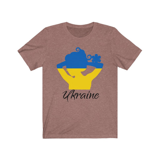 Ukraine Lady Flag Premium Tee 1 - Unisex