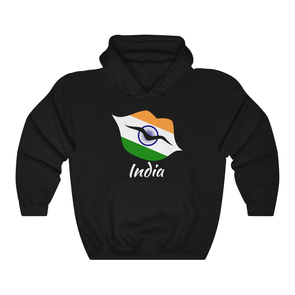 India Lips Flag Hoodie Sweatshirt 2 - Unisex