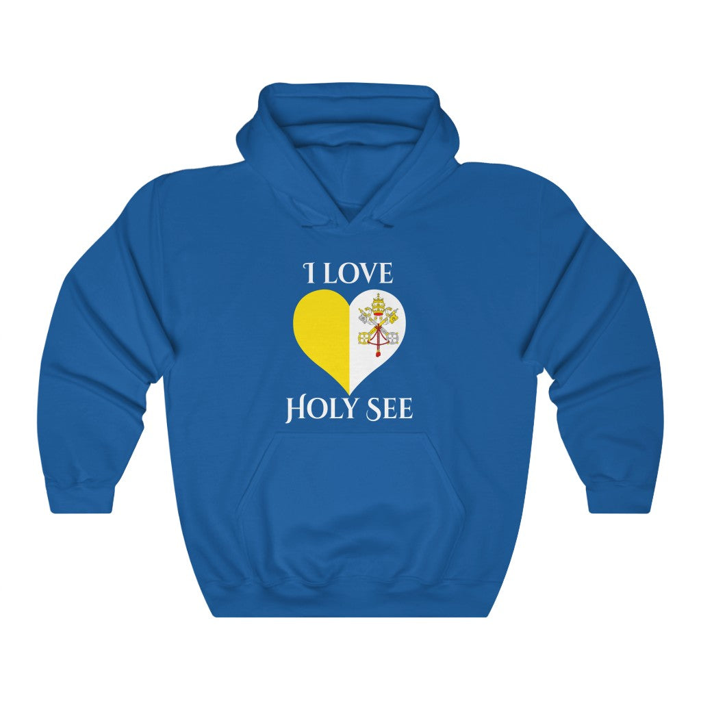 Holy See Heart Flag Hoodie Sweatshirt 2 - Unisex